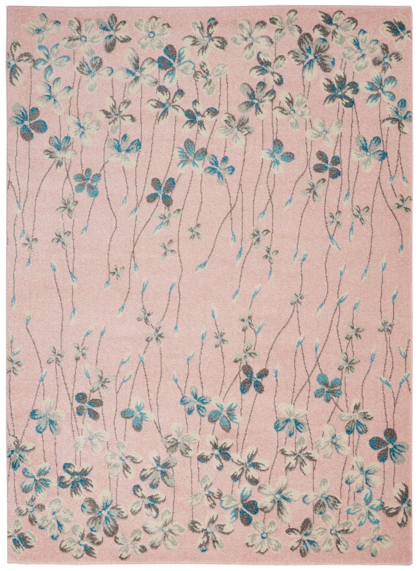 Nourison Tranquil 6' x 9' Pink Contemporary Indoor Rug