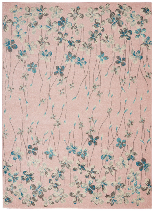 Nourison Tranquil 6' x 9' Pink Contemporary Indoor Rug