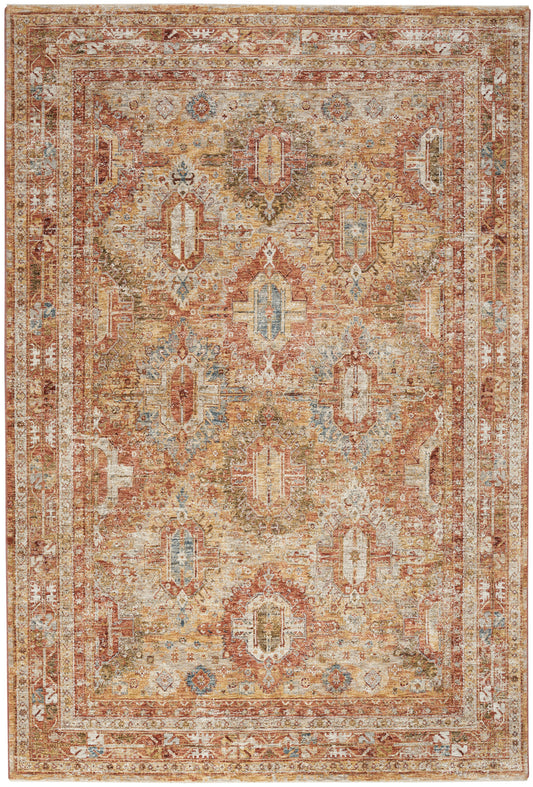 Nourison Sahar 7'10" x 10'4" Rust Vintage Indoor Rug