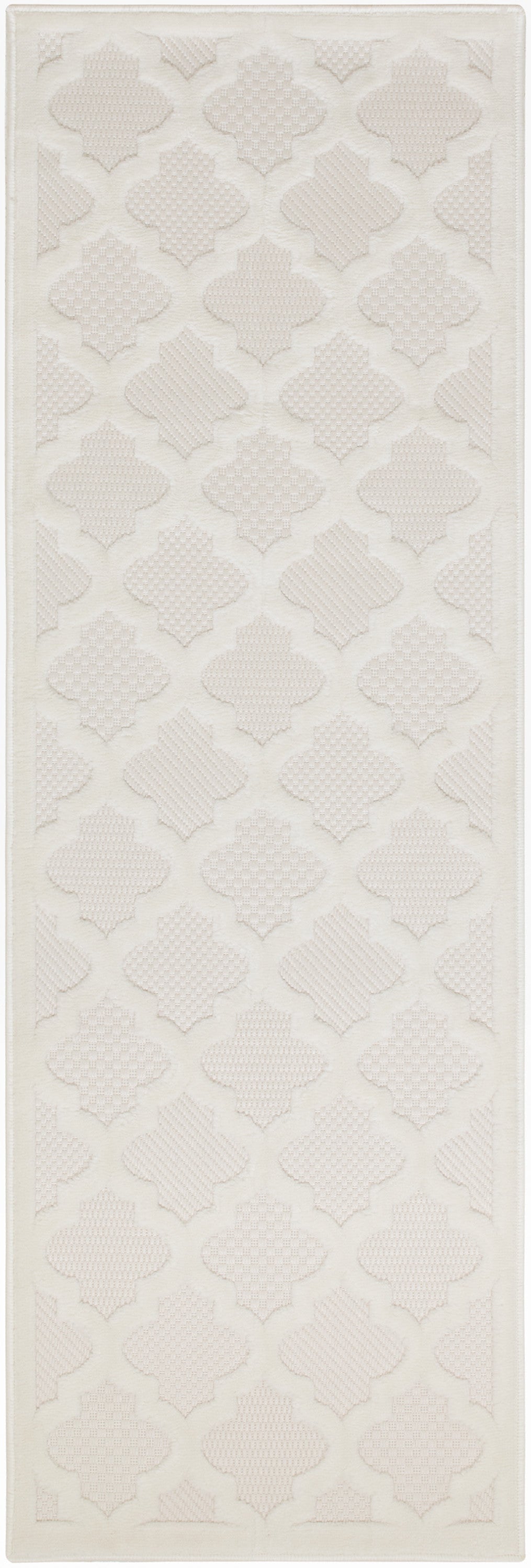 Nourison Easy Care 2' x 6' Ivory White Outdoor Rug