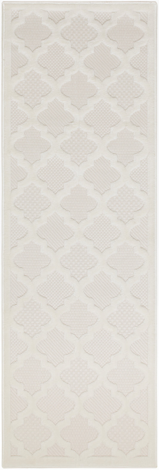 Nourison Easy Care 2' x 6' Ivory White Outdoor Rug