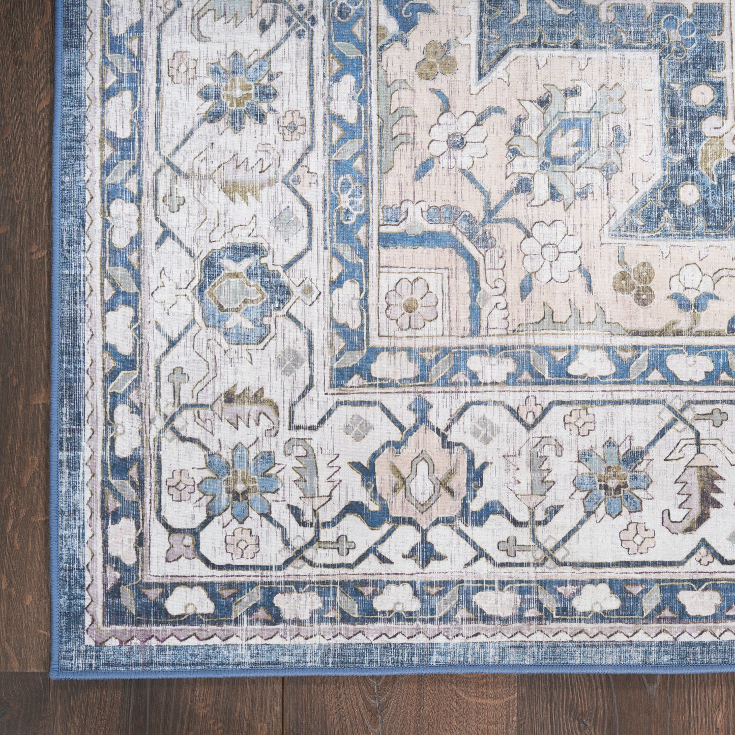 Nourison Vintage Home 3'9" x 5'9" Ivory Blue Bohemian Indoor Rug