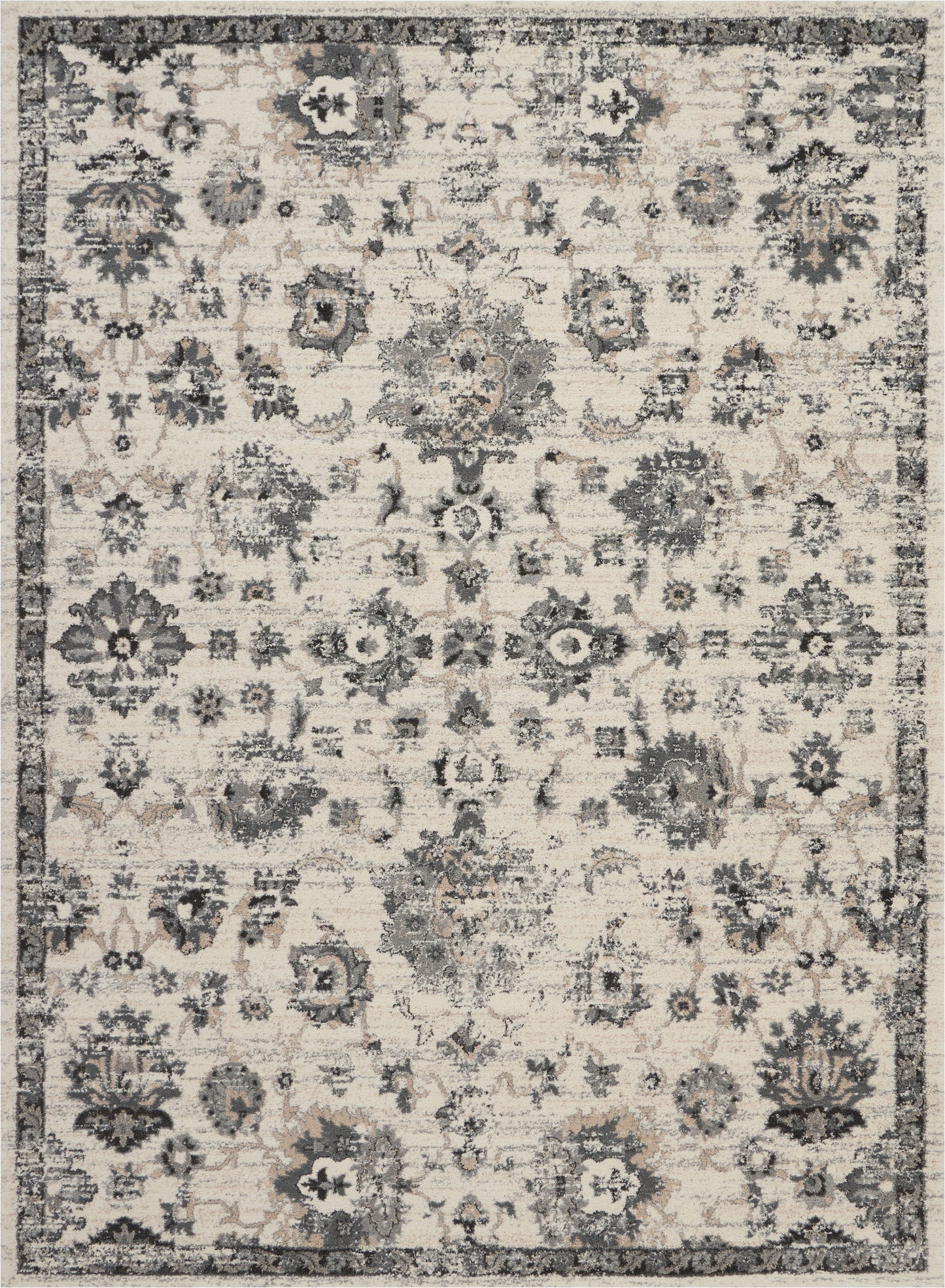 Nourison Fusion 7'10" x 10'6" Cream Grey Vintage Indoor Rug