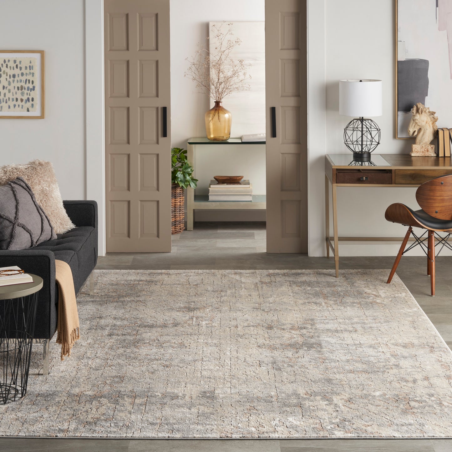 Nourison Quarry 7'10" x 9'10" Beige Grey Modern Indoor Rug