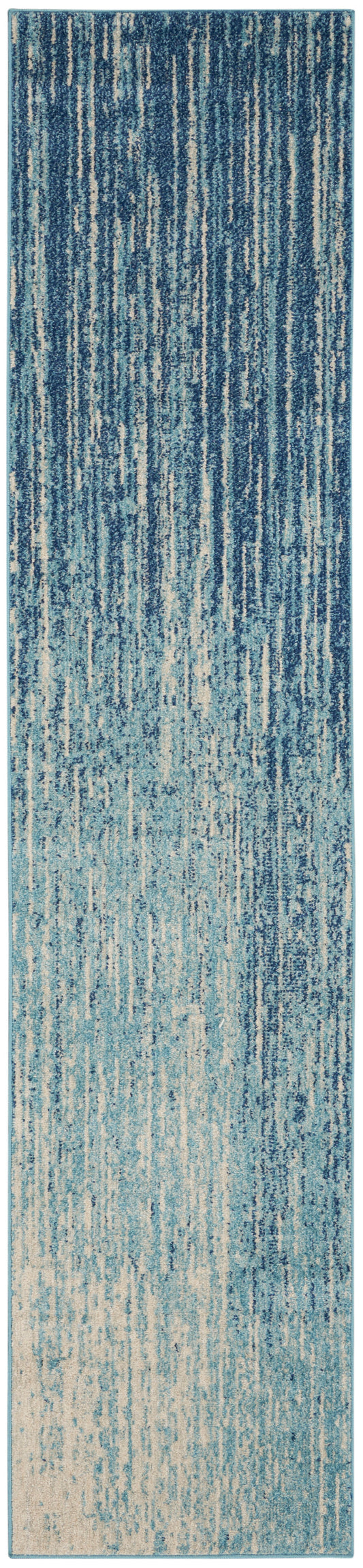 Nourison Passion 2'2" x 10' Navy/Light Blue Modern Indoor Rug