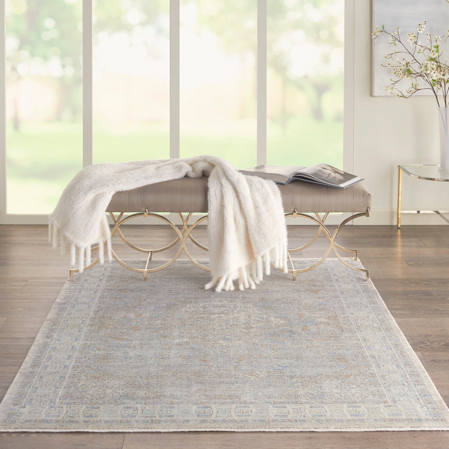 Nourison Starry Nights 5'3" x 7'3" Cream Grey Vintage Indoor Rug