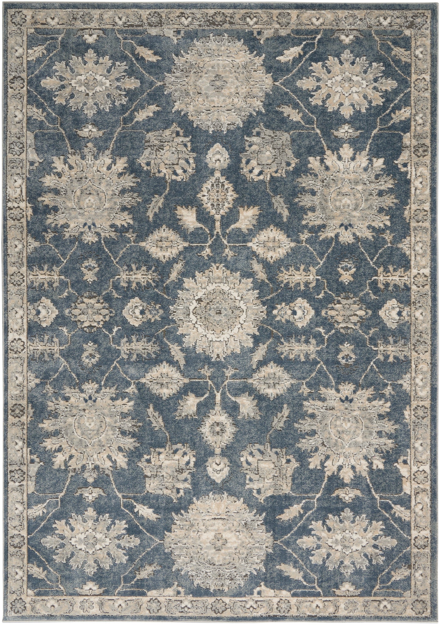 Nourison Quarry 5'3" x 7'3" Blue Beige Vintage Indoor Rug