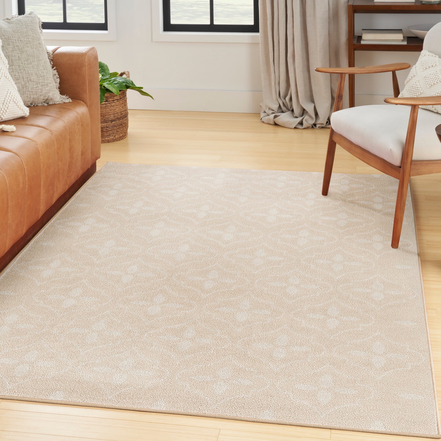 Nourison Nourison Essentials 4' x 6' Ivory Beige Modern Rug