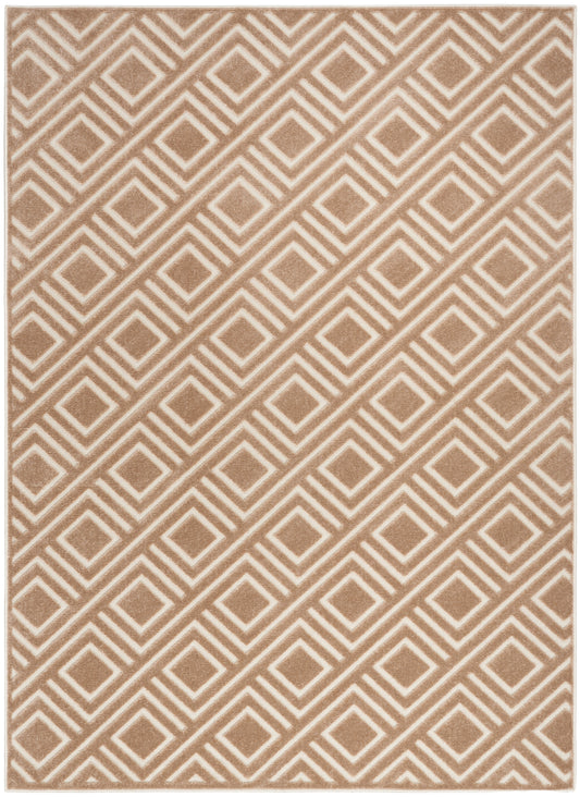 Nourison Care Free 5'3" x 7' Brown Modern Indoor Rug