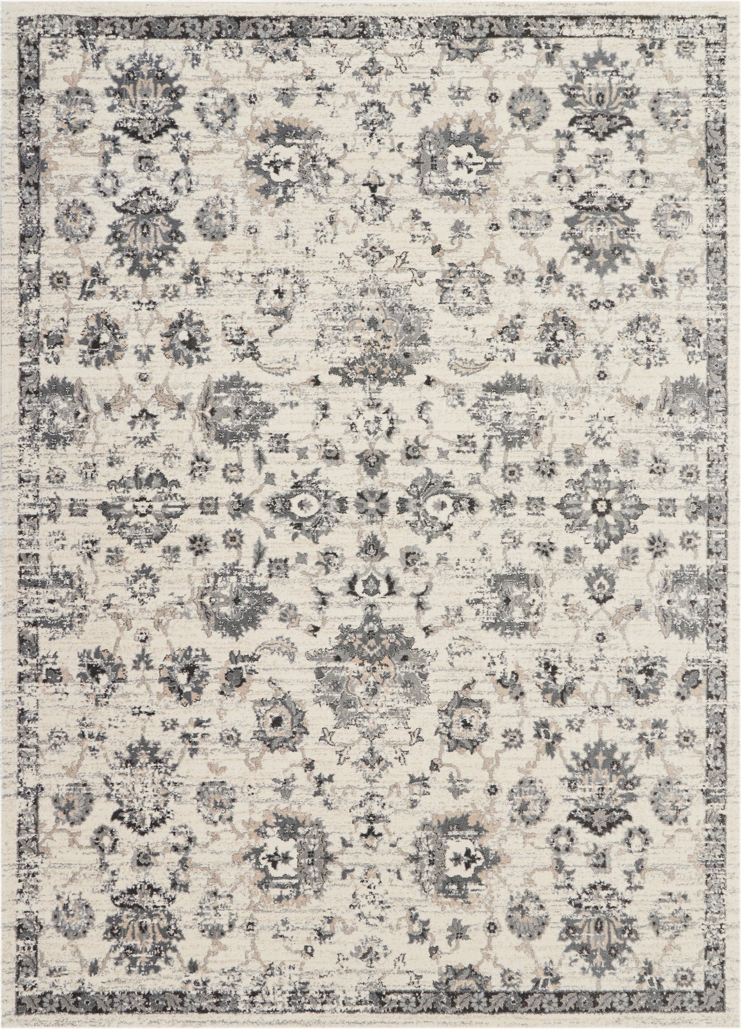 Nourison Fusion 9'6" x 13' Cream Grey Vintage Indoor Rug