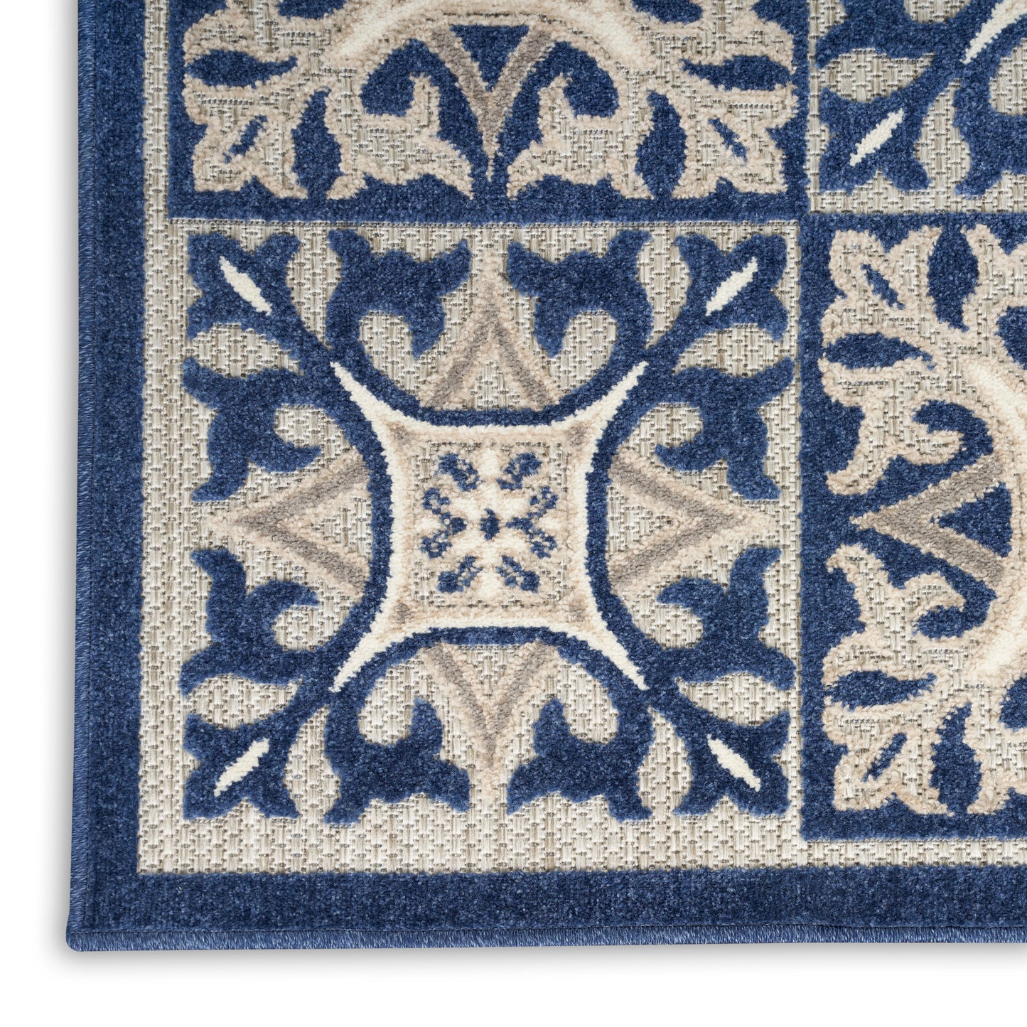 Nourison Aloha 2'8" x 4' Blue Contemporary Rug