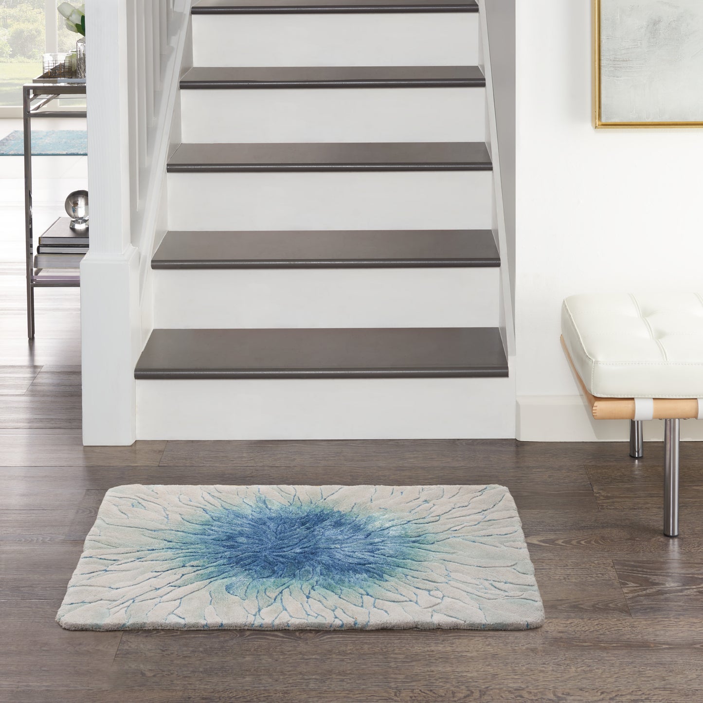 Nourison Prismatic 2' x 3' Blue Modern Indoor Rug