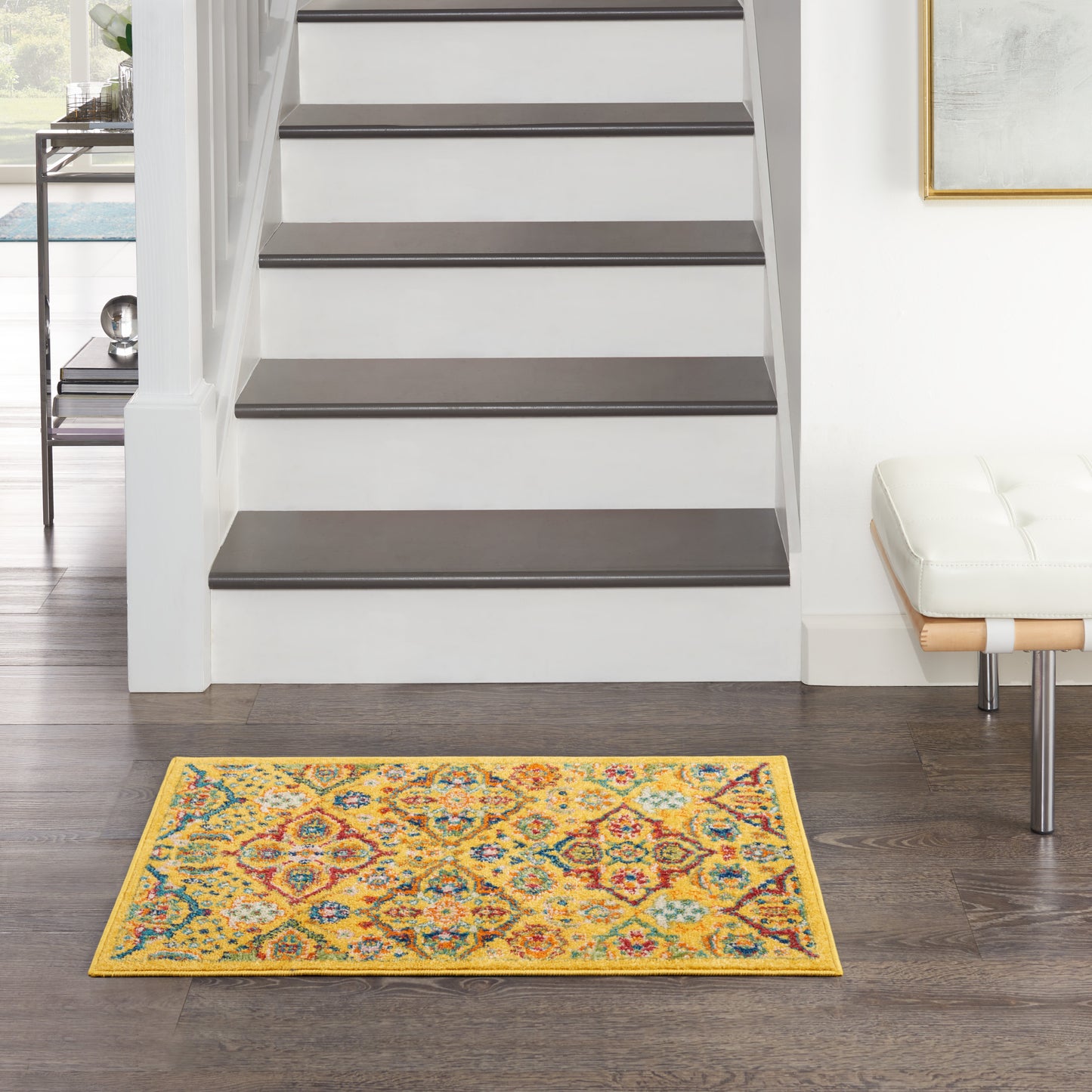 Nourison Allur 2' x 3' Yellow Multicolor Bohemian Indoor Rug