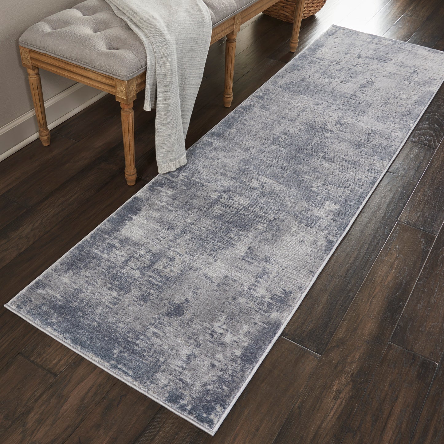 Nourison Rustic Textures 2'2" x 7'6" Grey Modern Indoor Rug