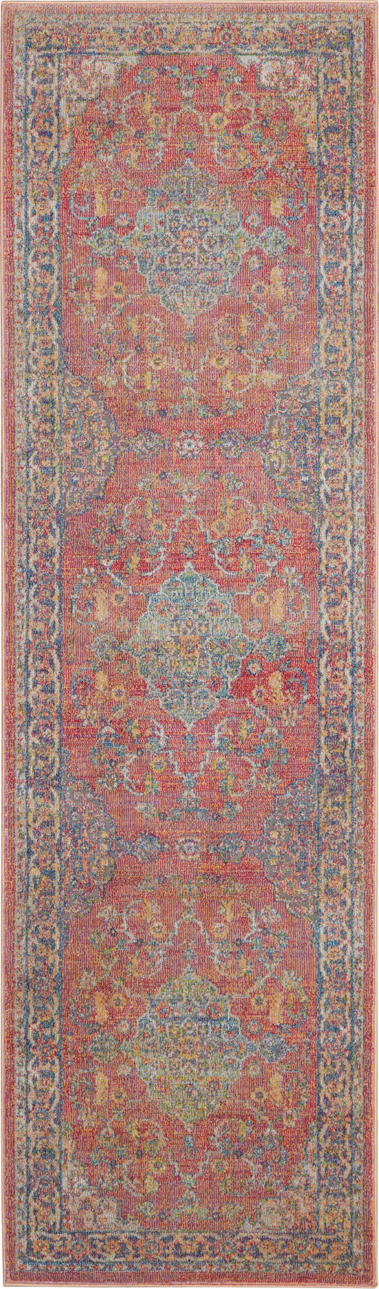 Nourison Ankara Global 2'4" x 8' Multicolor Vintage Indoor Rug