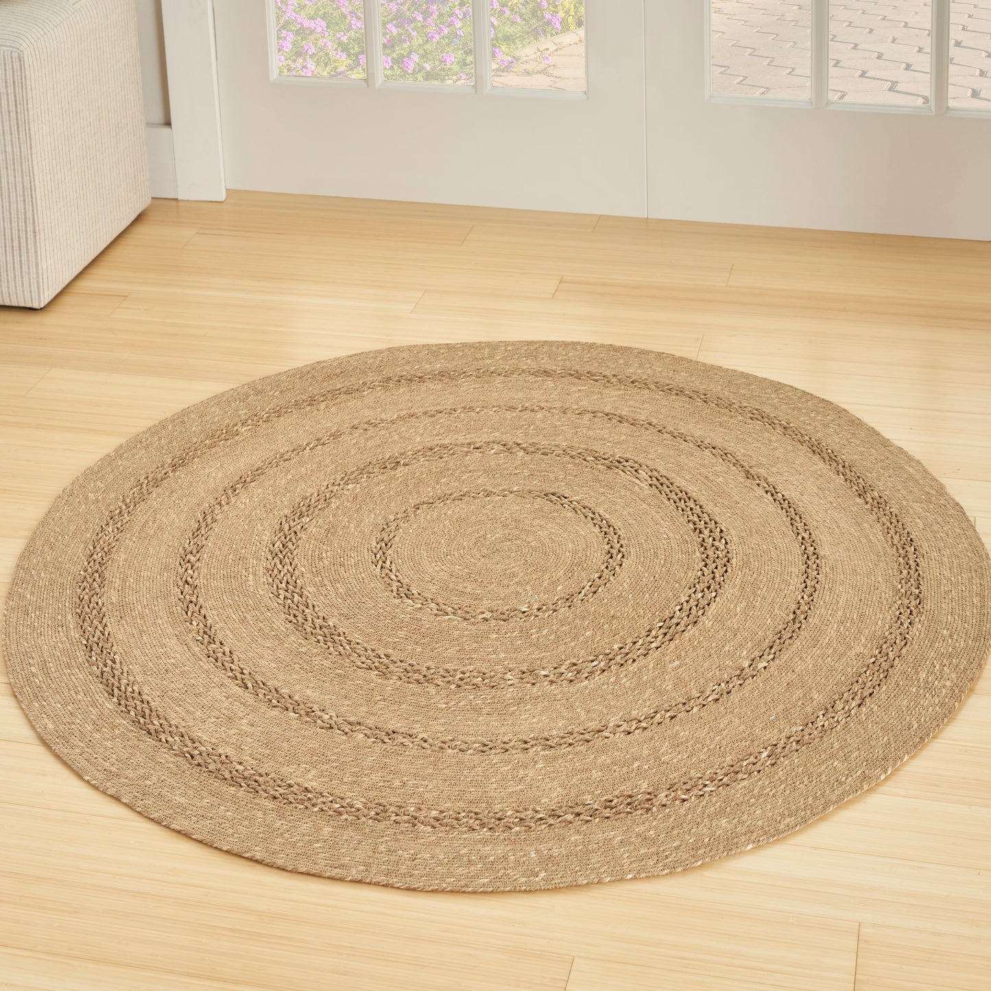 Nourison Natural Seagrass 5' x Round Natural Outdoor Rug