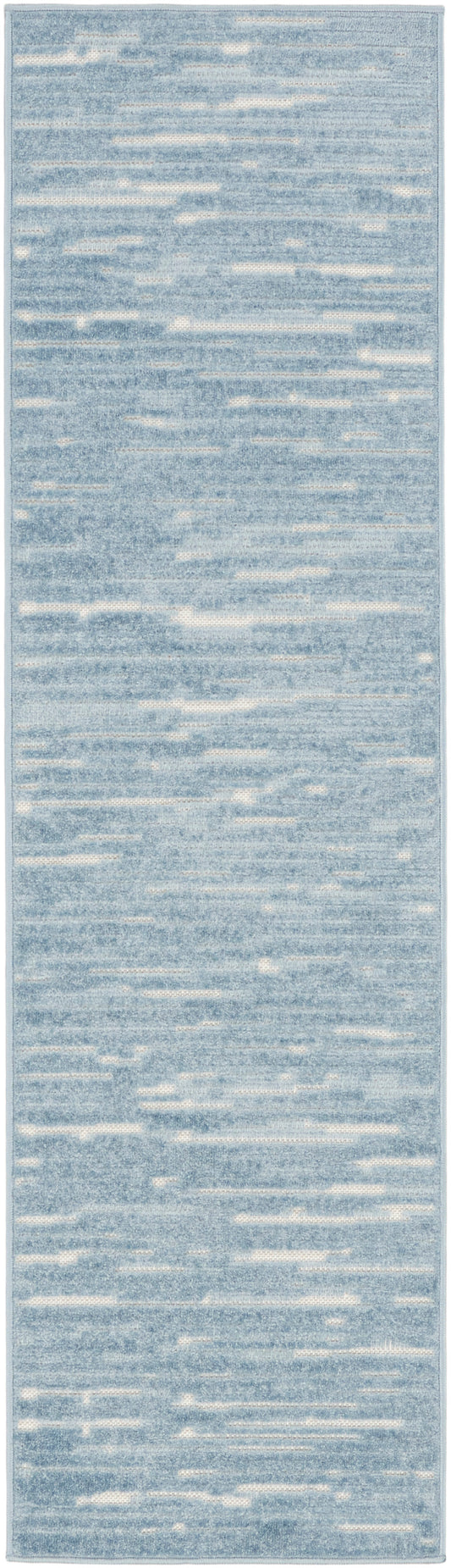 Nourison Care Free 2' x 6' Blue Modern Indoor Rug