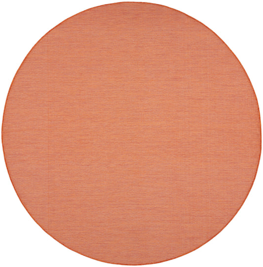 Nourison Positano 8' x Round Terracotta Modern Rug