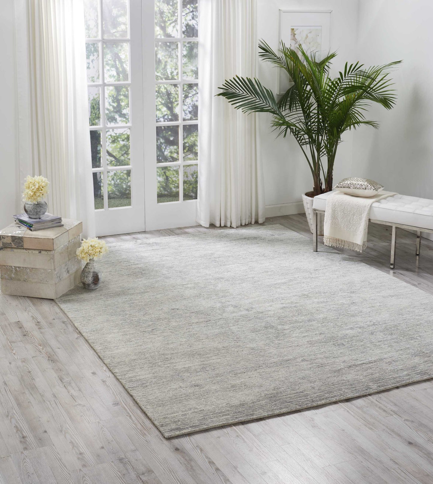 Nourison Ocean 8'6" x 11'6" Mist Modern Indoor Rug