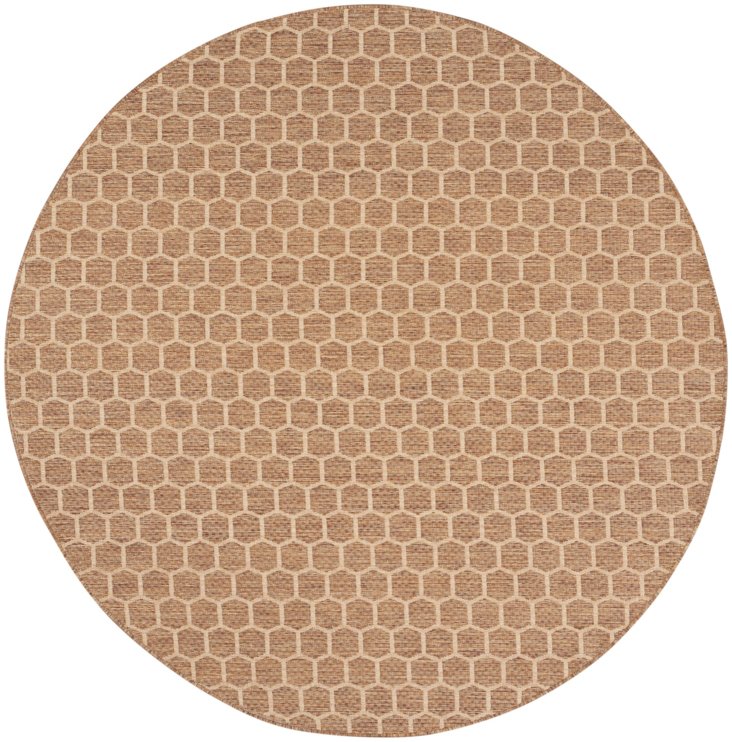 Nourison Twist Reversible 8' x Round Natural Modern Rug