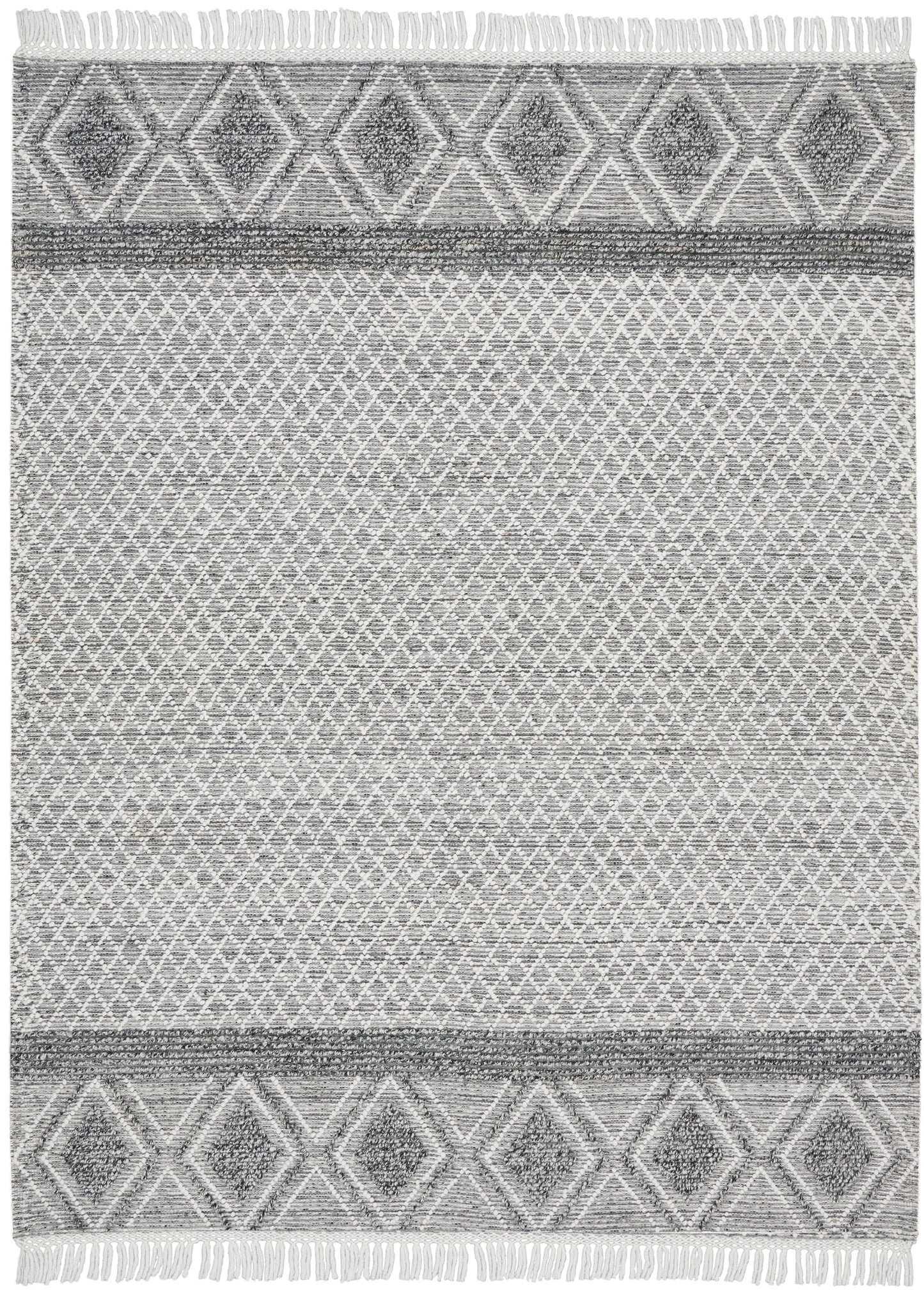 Nicole Curtis Series 3 8' x 10'6" Grey/Ivory Bohemian Indoor Rug