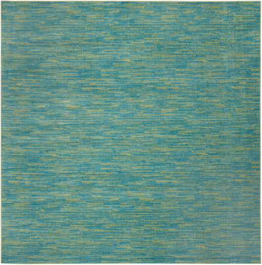 Nourison Nourison Essentials 9' x Square Blue Green Outdoor Rug