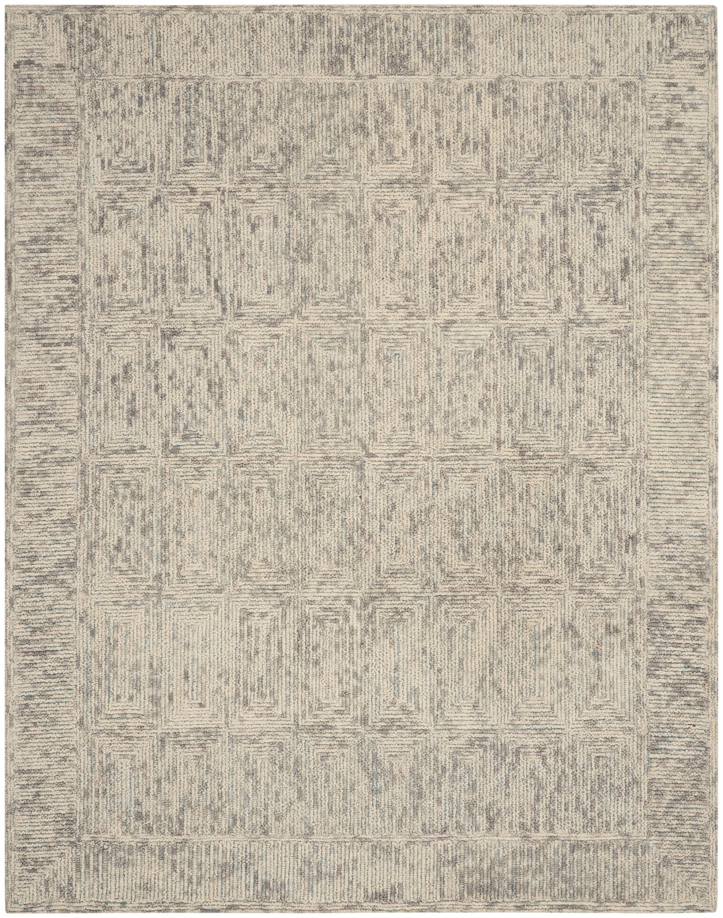 Nourison Colorado 7'9" x 9'9" Ivory Grey Teal Modern Indoor Rug