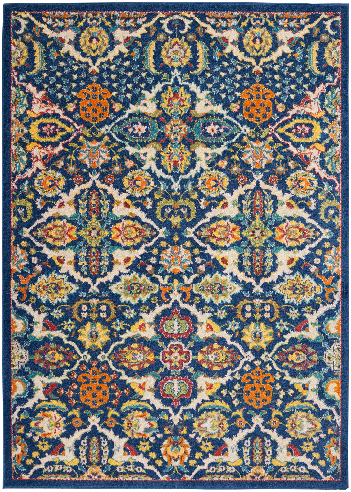 Nourison Allur 3' x 5' Navy Multicolor Bohemian Indoor Rug