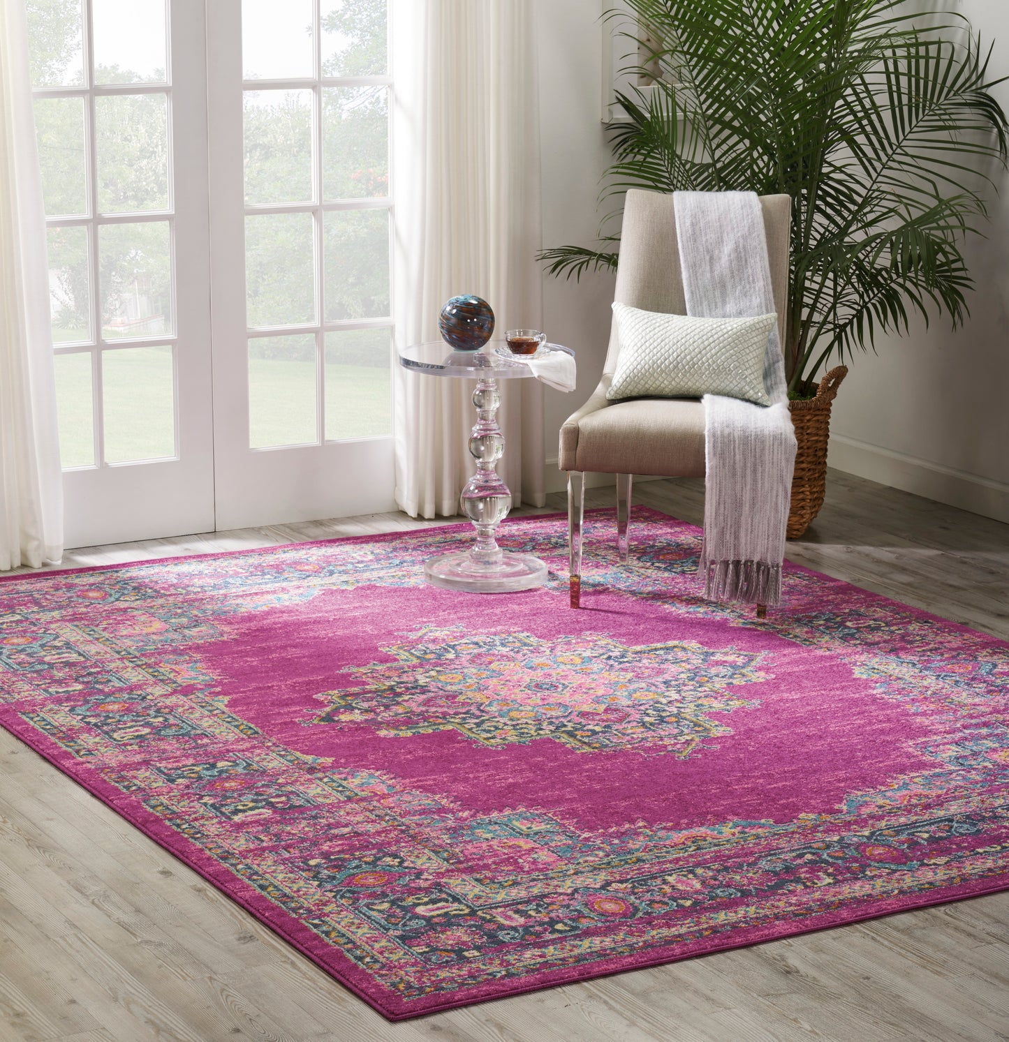 Nourison Passion 8' x 10' Fuchsia Bohemian Indoor Rug