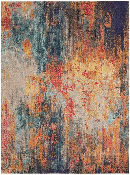 Nourison Celestial 9' x 12' Multicolor Modern Indoor Rug