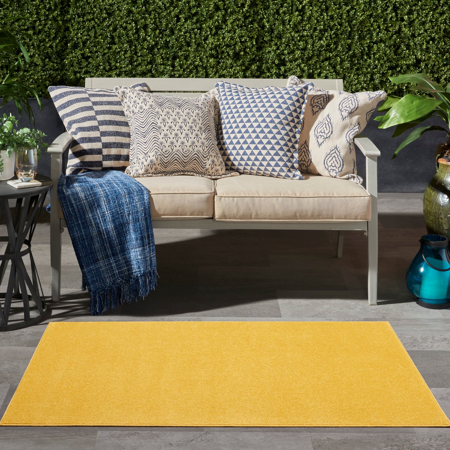 Nourison Nourison Essentials 3' x 5' Yellow Outdoor Rug