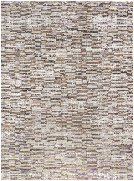 Nourison Sustainable Trends 7'10" x 9'10" Ivory Mocha Modern Indoor Rug