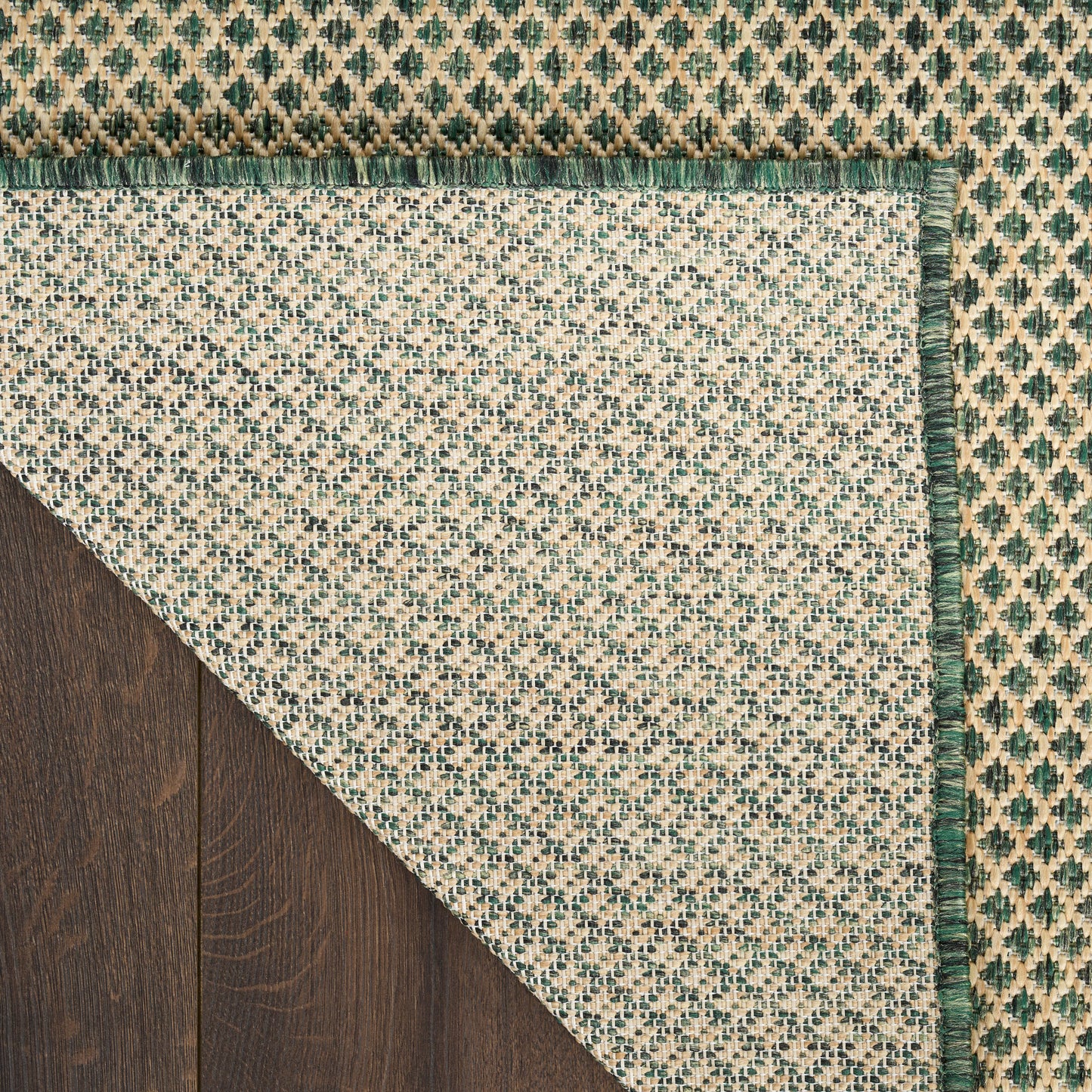 Nourison Courtyard 2'2" x 8' Green Modern Rug