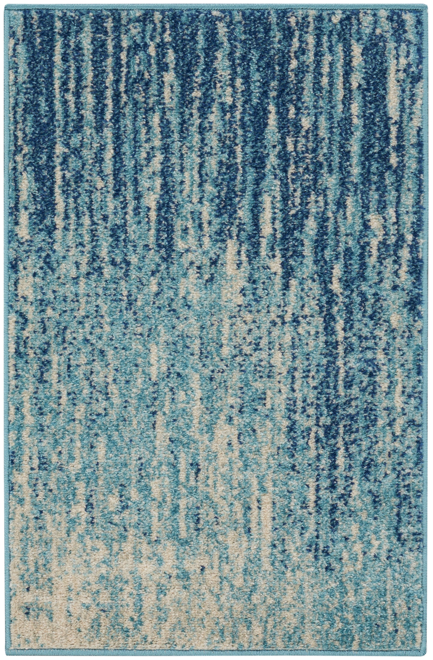 Nourison Passion 1'10" x 2'10" Navy Light Blue Modern Indoor Rug