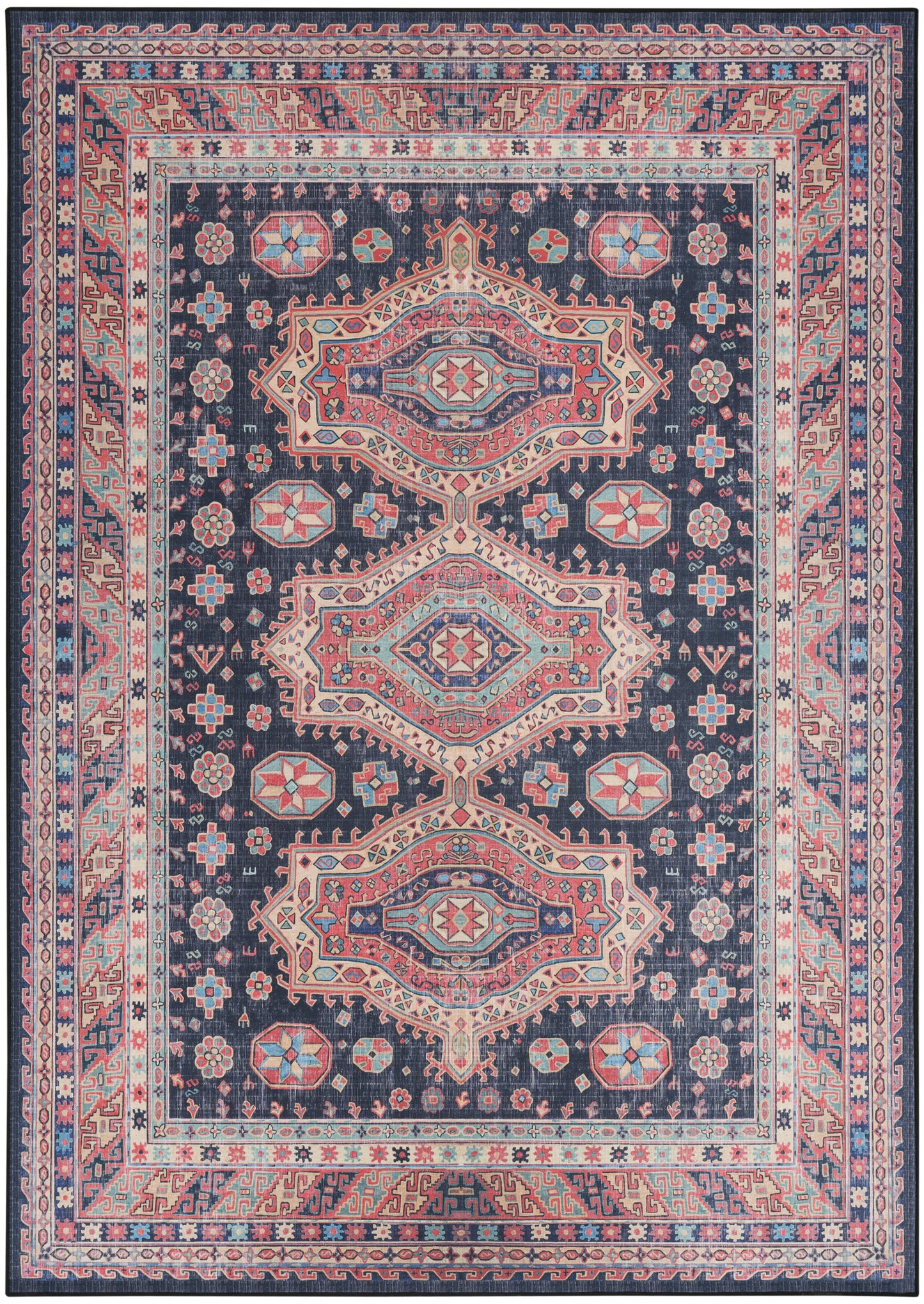 Nourison Vintage Home 3'9" x 5'9" Navy Bohemian Indoor Rug