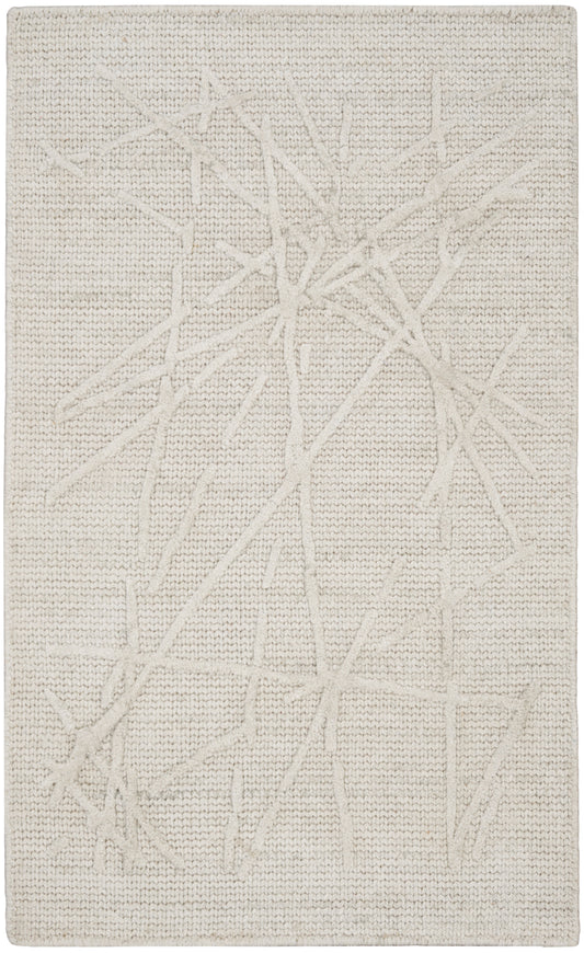 Calvin Klein CK044 Wander 2' x 3' Ivory Grey Modern Indoor Rug