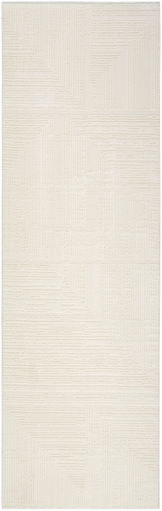 Nourison Sustainable Trends 2'2" x 7'6" Ivory Farmhouse Indoor Rug