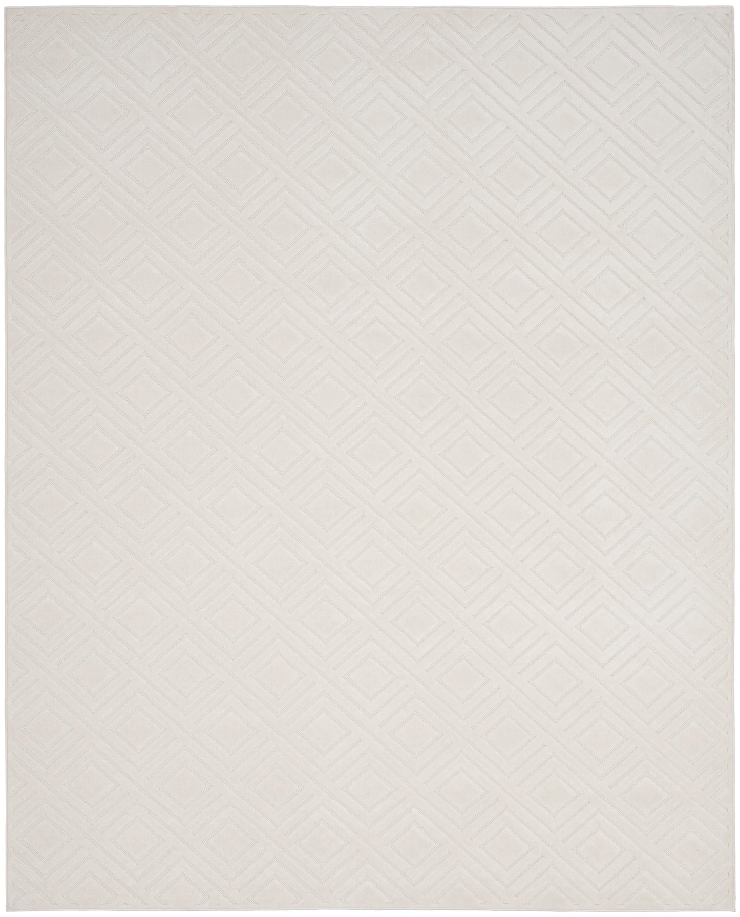 Nourison Care Free 9'2" x 12' Ivory Modern Indoor Rug