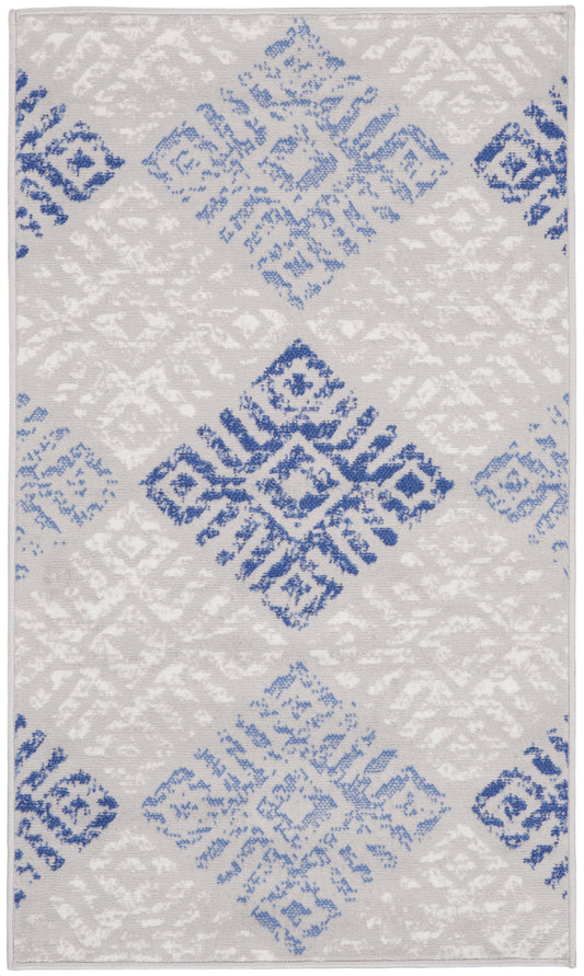 Nourison Whimsicle 3' x 5' Grey Blue Bohemian Indoor Rug