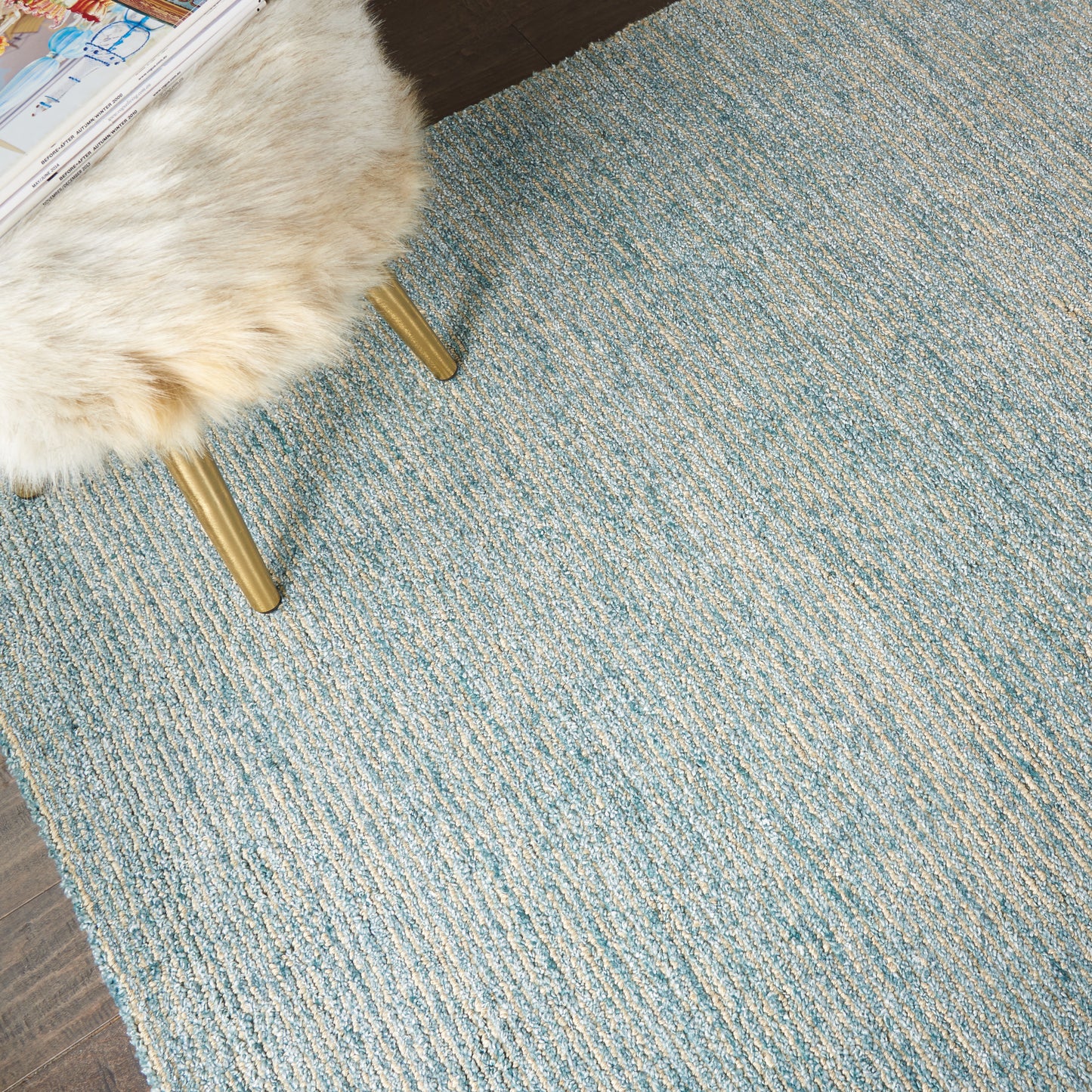 Nourison Weston 5'3" x 7'5" Seafoam Modern Indoor Rug