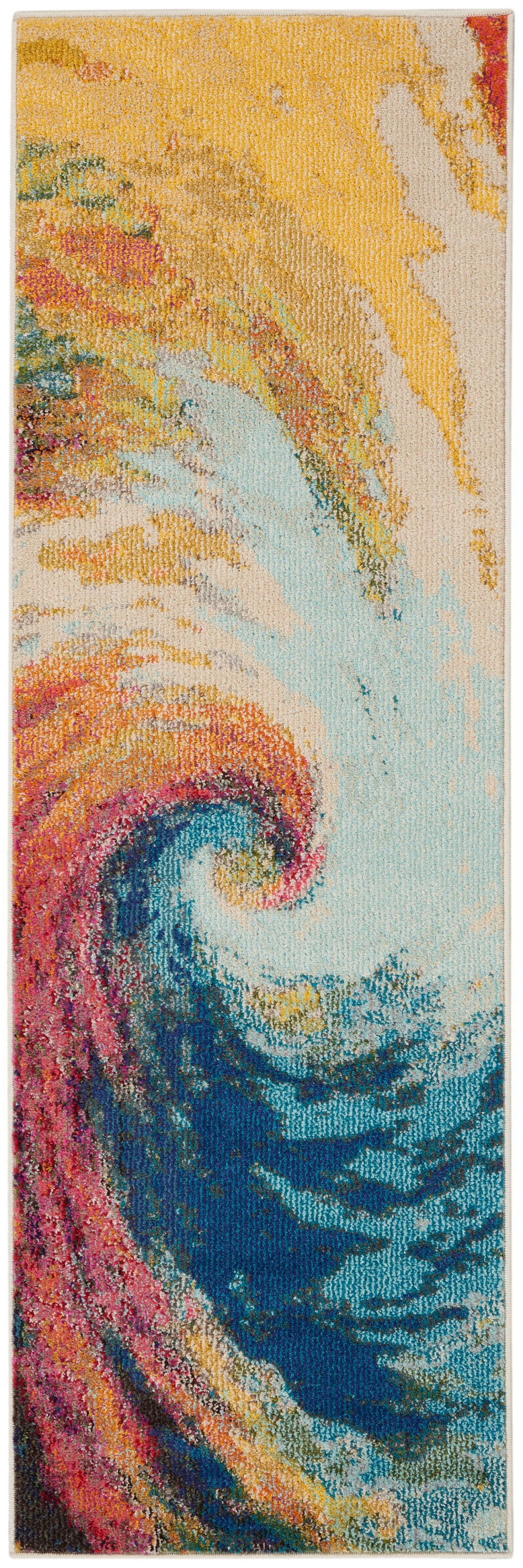 Nourison Celestial 2'2" x 7'6" Wave Modern Indoor Rug