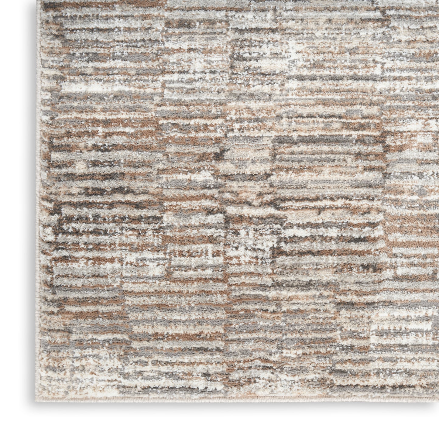 Nourison Sustainable Trends 9' x 12' Ivory Mocha Modern Indoor Rug