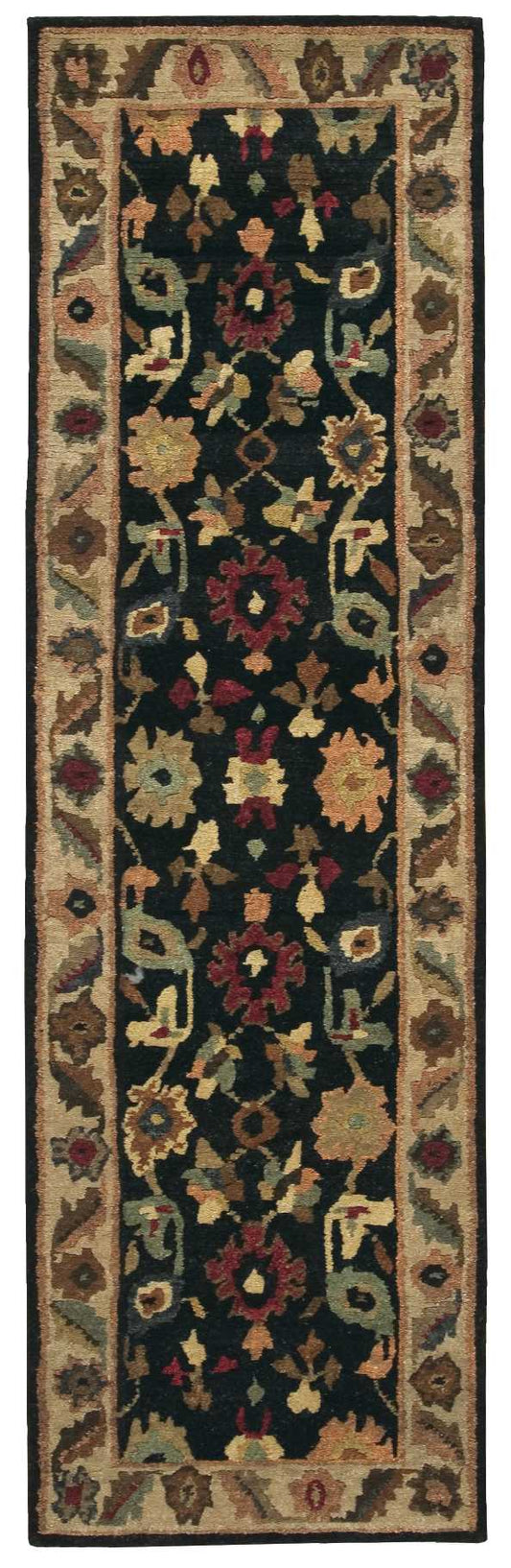 Nourison Tahoe 2'3" x 8' Black Traditional Indoor Rug