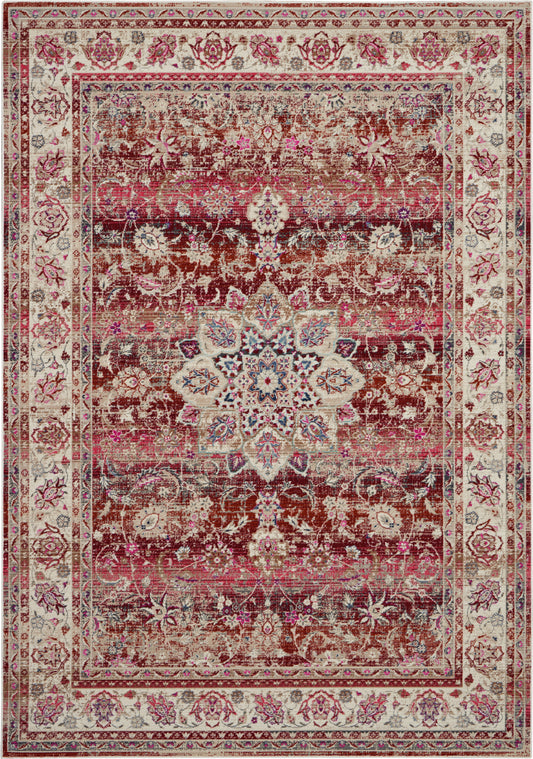 Nourison Vintage Kashan 5'3" x 7'10" Red Vintage Indoor Rug