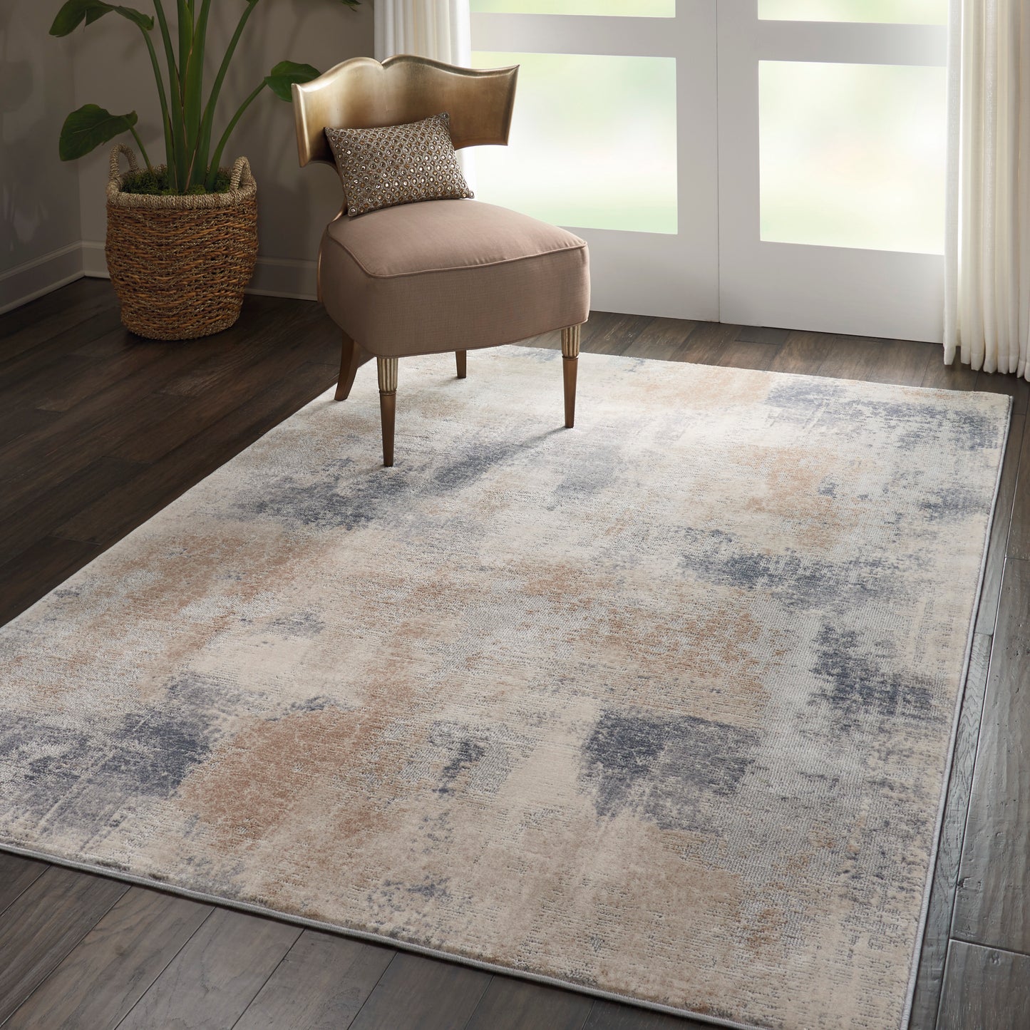 Nourison Rustic Textures 6' x 9' Beige Grey Rustic Indoor Rug