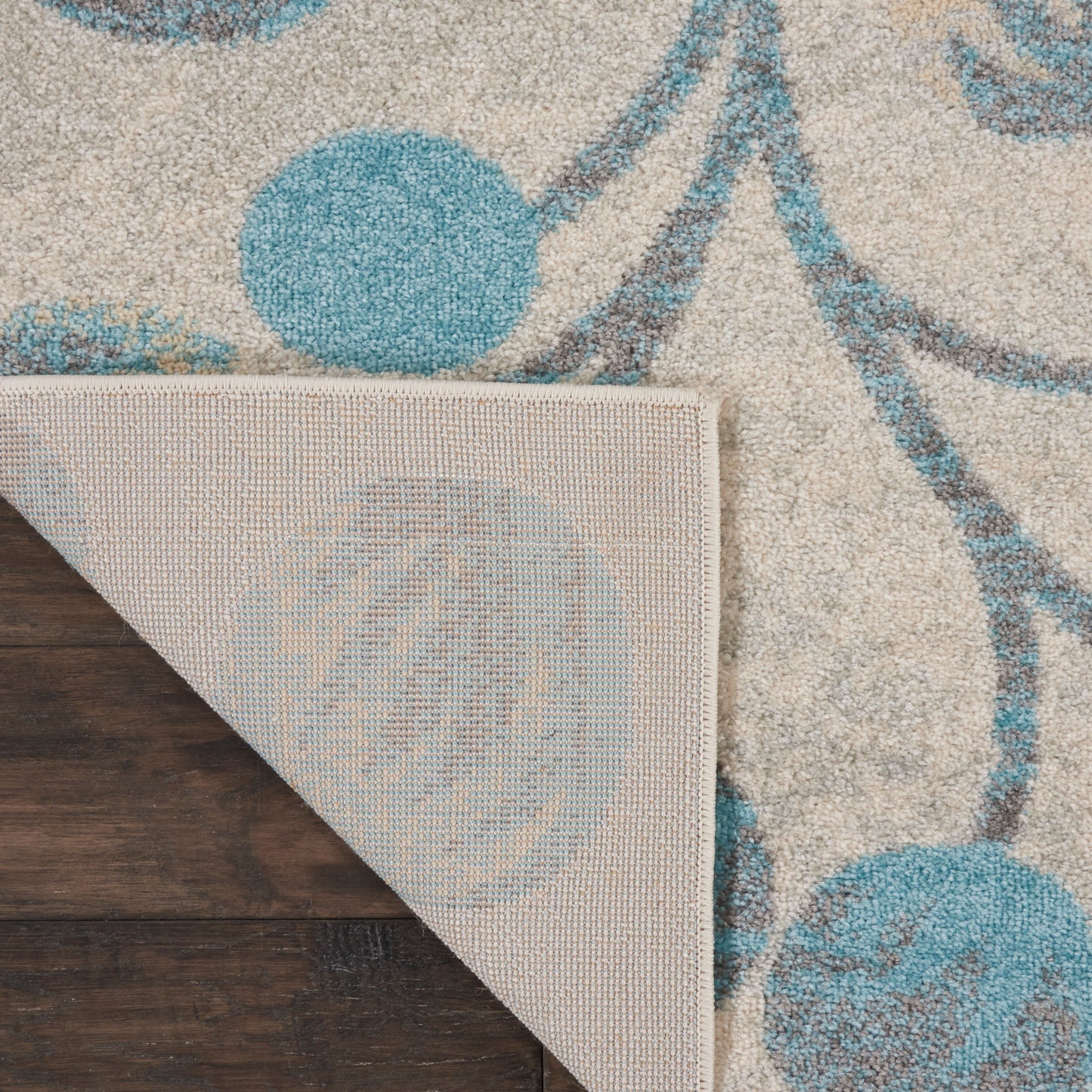 Nourison Tranquil 8' x 10' Ivory/Turquoise Farmhouse Indoor Rug