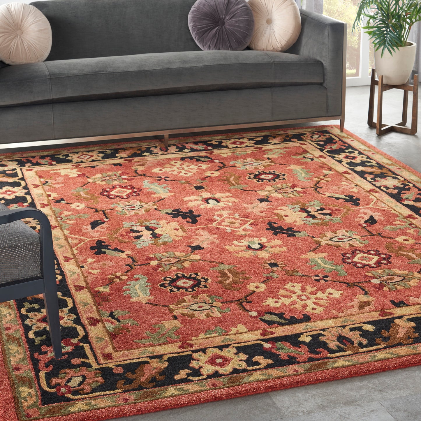 Nourison Tahoe 5'6" x 8'6" Rust Traditional Indoor Rug