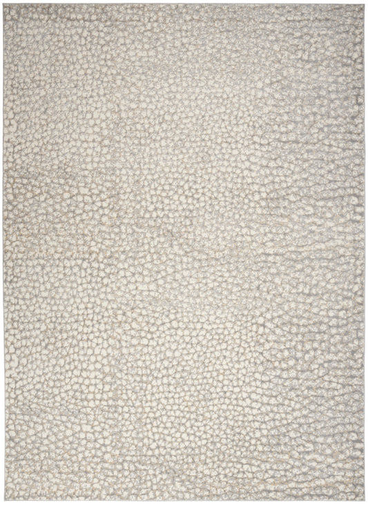 Inspire Me! Home Décor Joli 8'6" x 11'6" Ivory Beige Grey Modern Indoor Rug