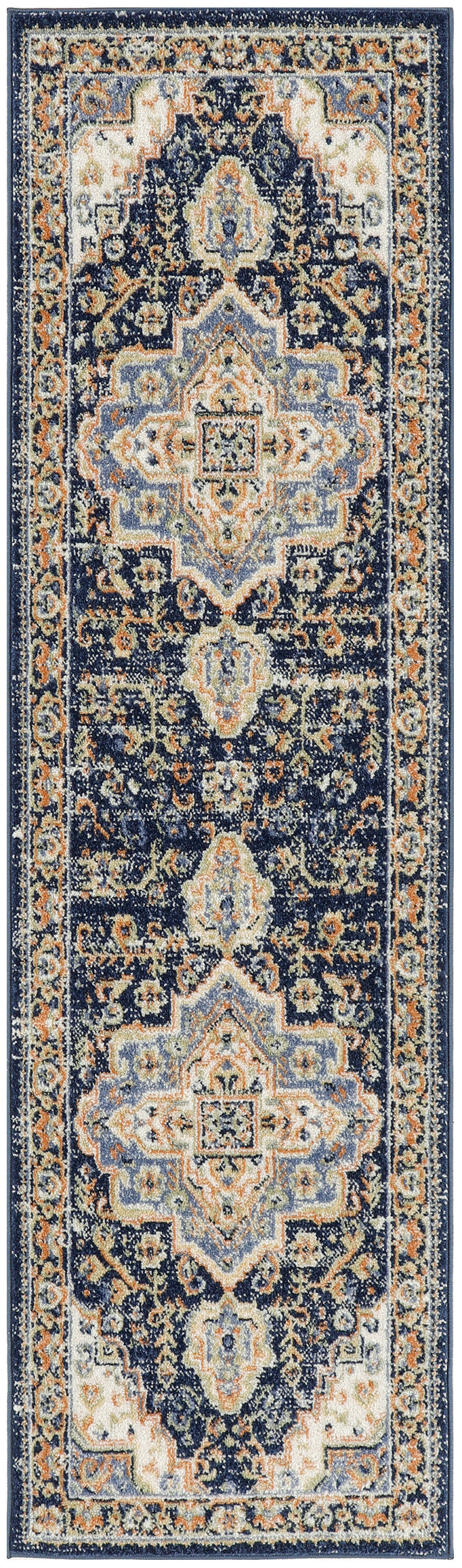 Nourison Nourison Essentials Persian 2' x 6' Navy Vintage Rug