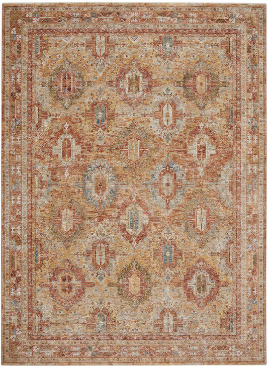 Nourison Sahar 9'3" x 12'7" Rust Vintage Indoor Rug